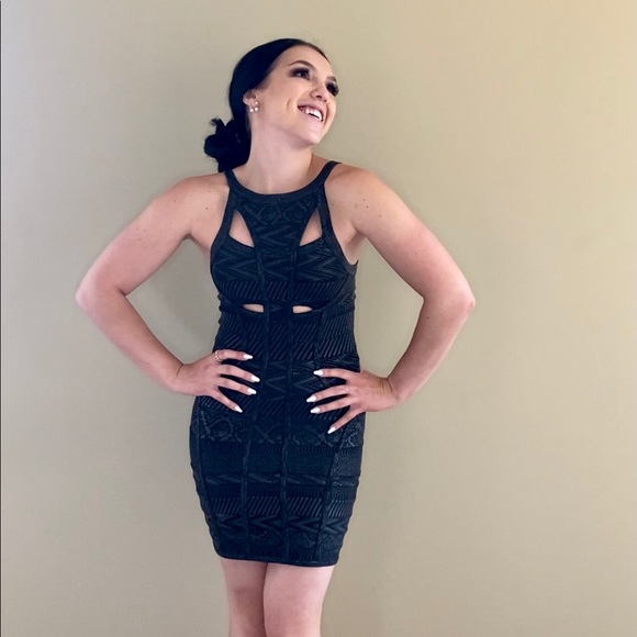 XS leather, cut out dress - Picture 3 of 4